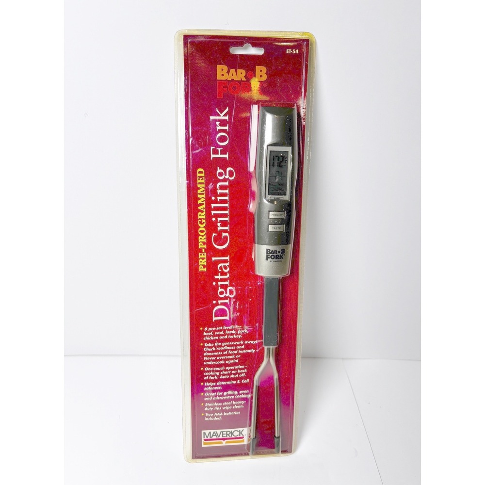 Maverick Bar-B-Fork ET-54 Digital Grilling Fork Thermometer New